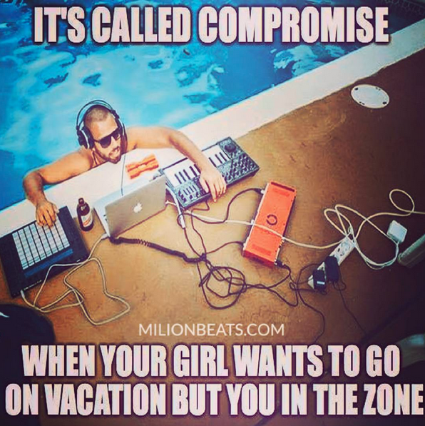 When You're on Vacation But Also in the Zone