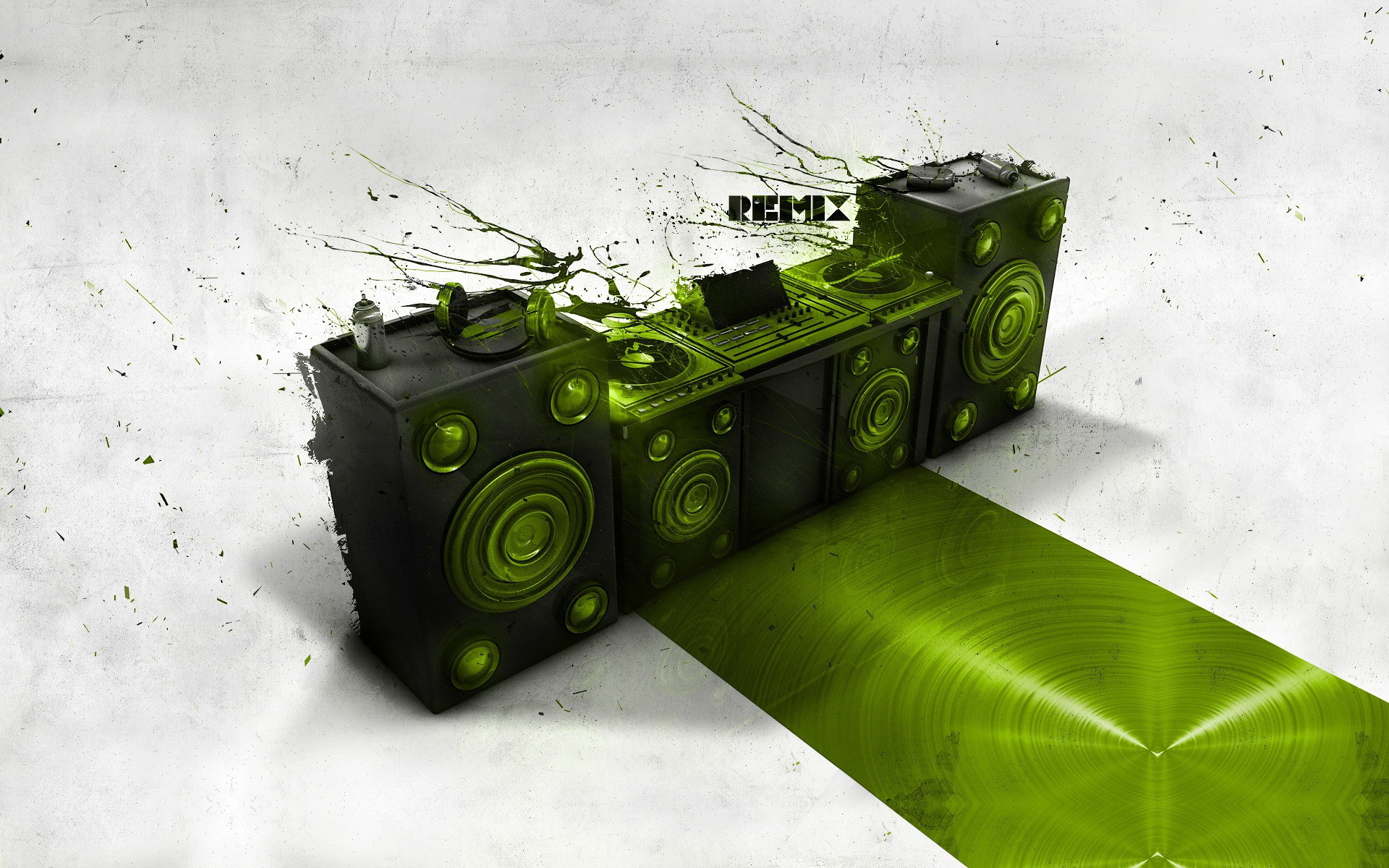 Abstract DJ Setup Wallpaper