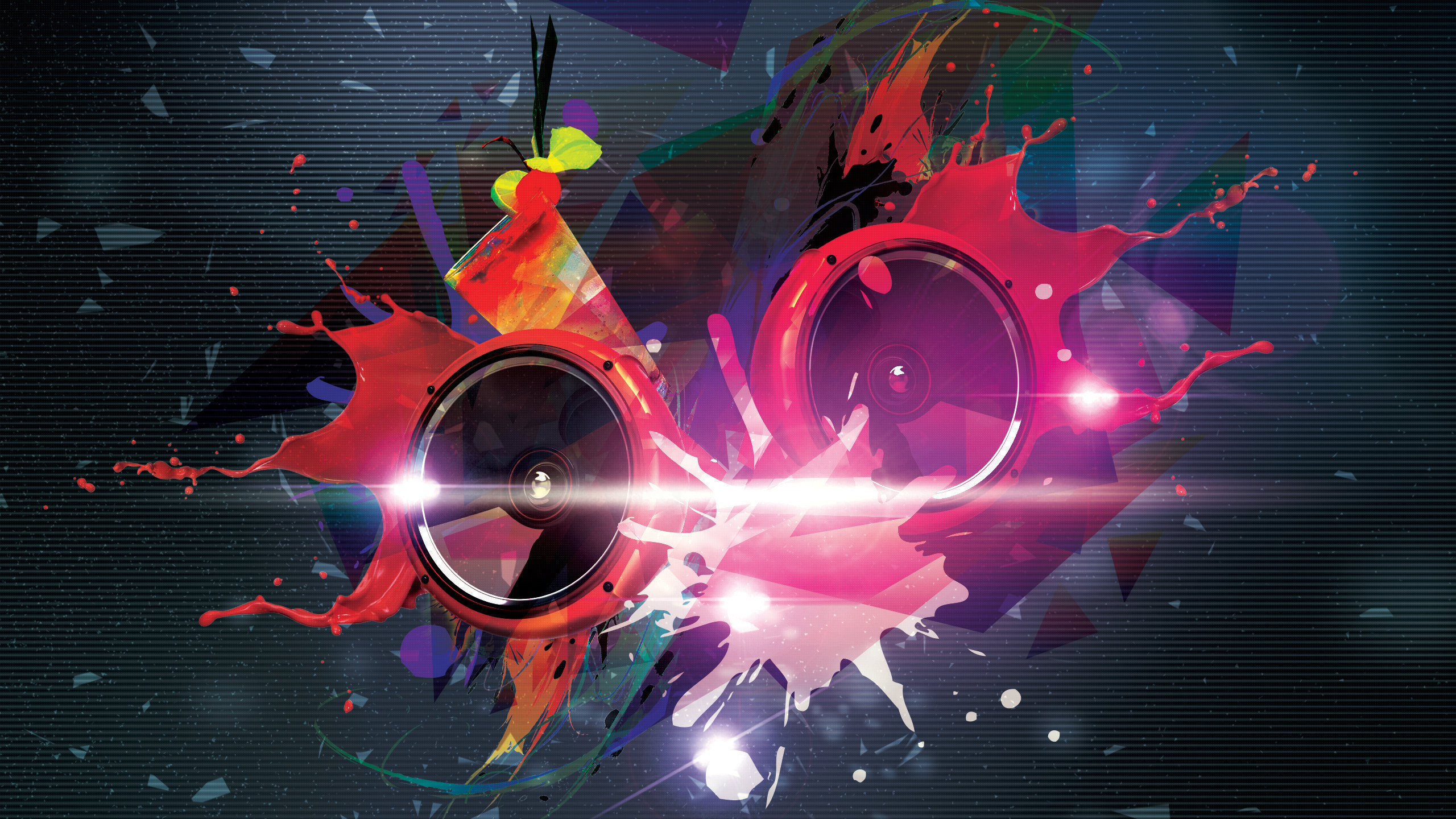Abstract DJ Speakers Wallpaper