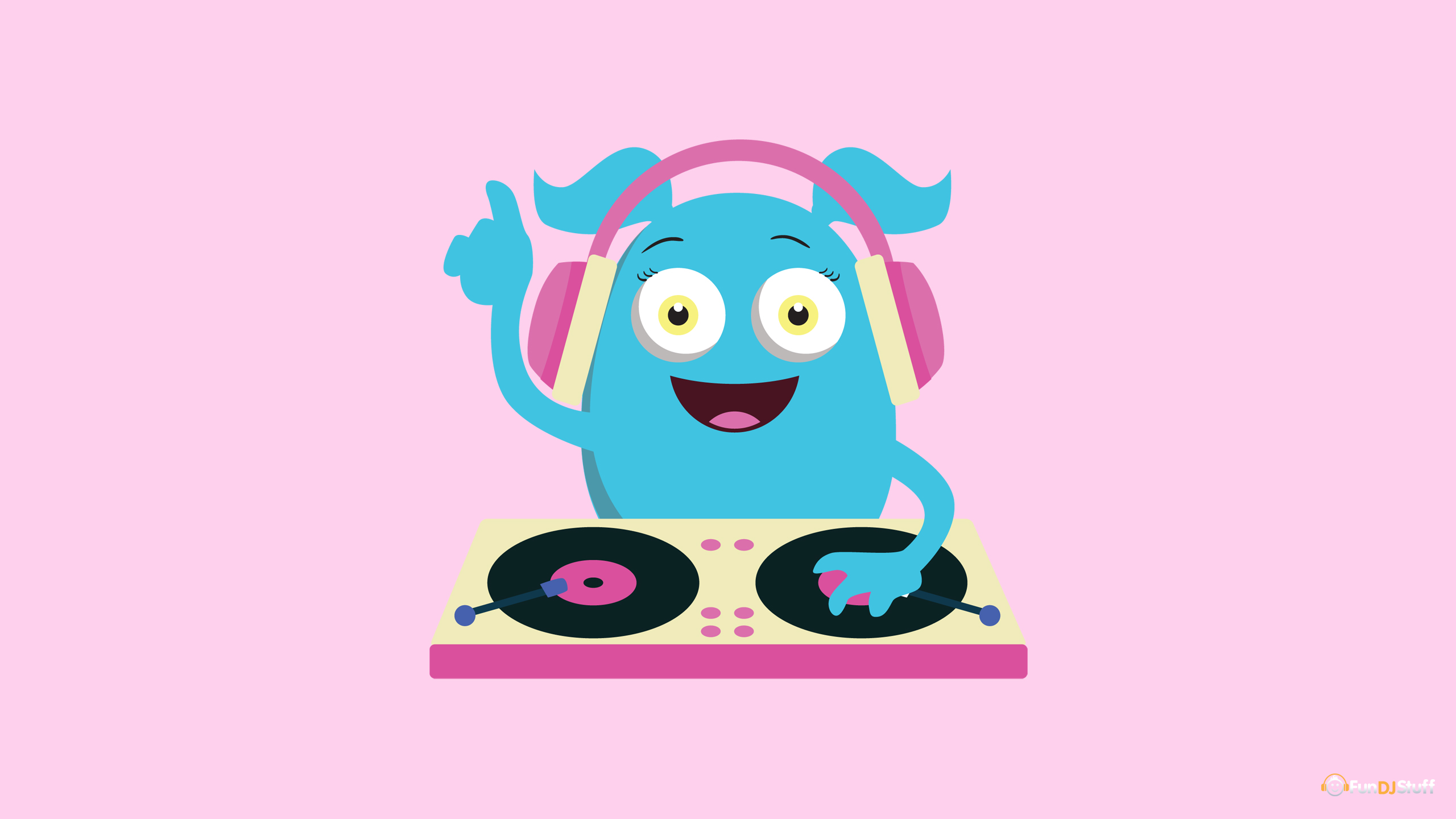 Cute Girly Monster DJ Wallpaper