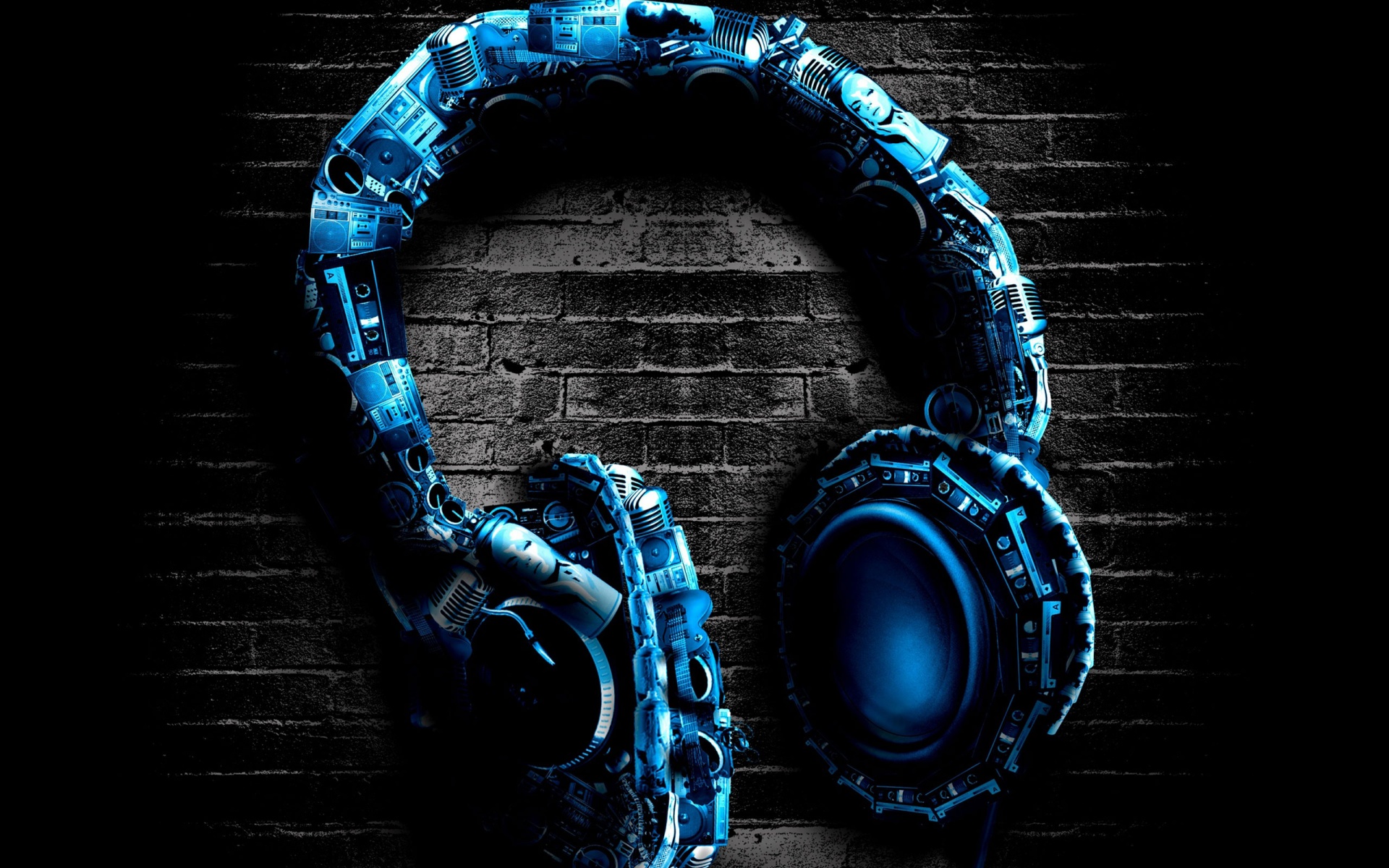 Digital Headphones Wallpaper