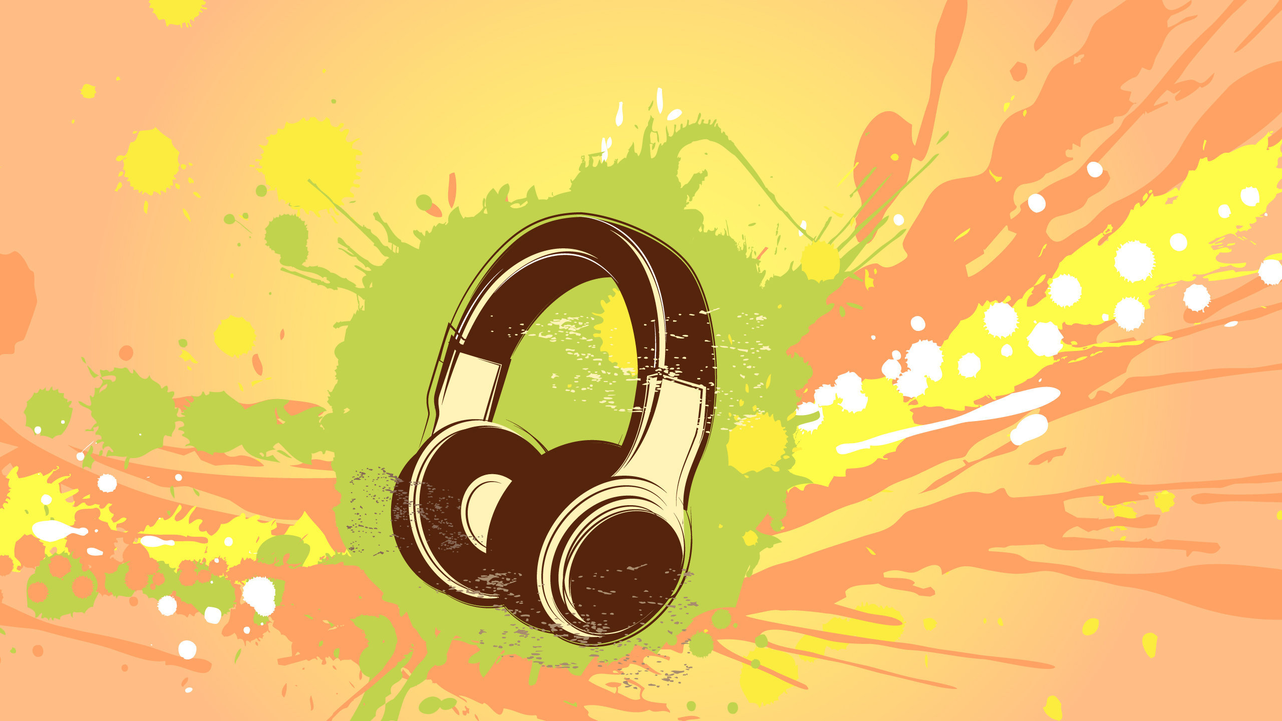 Headphones Abstract Wallpaper