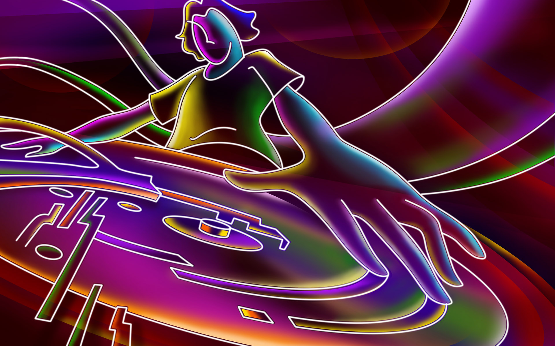 Neon DJ Wallpaper