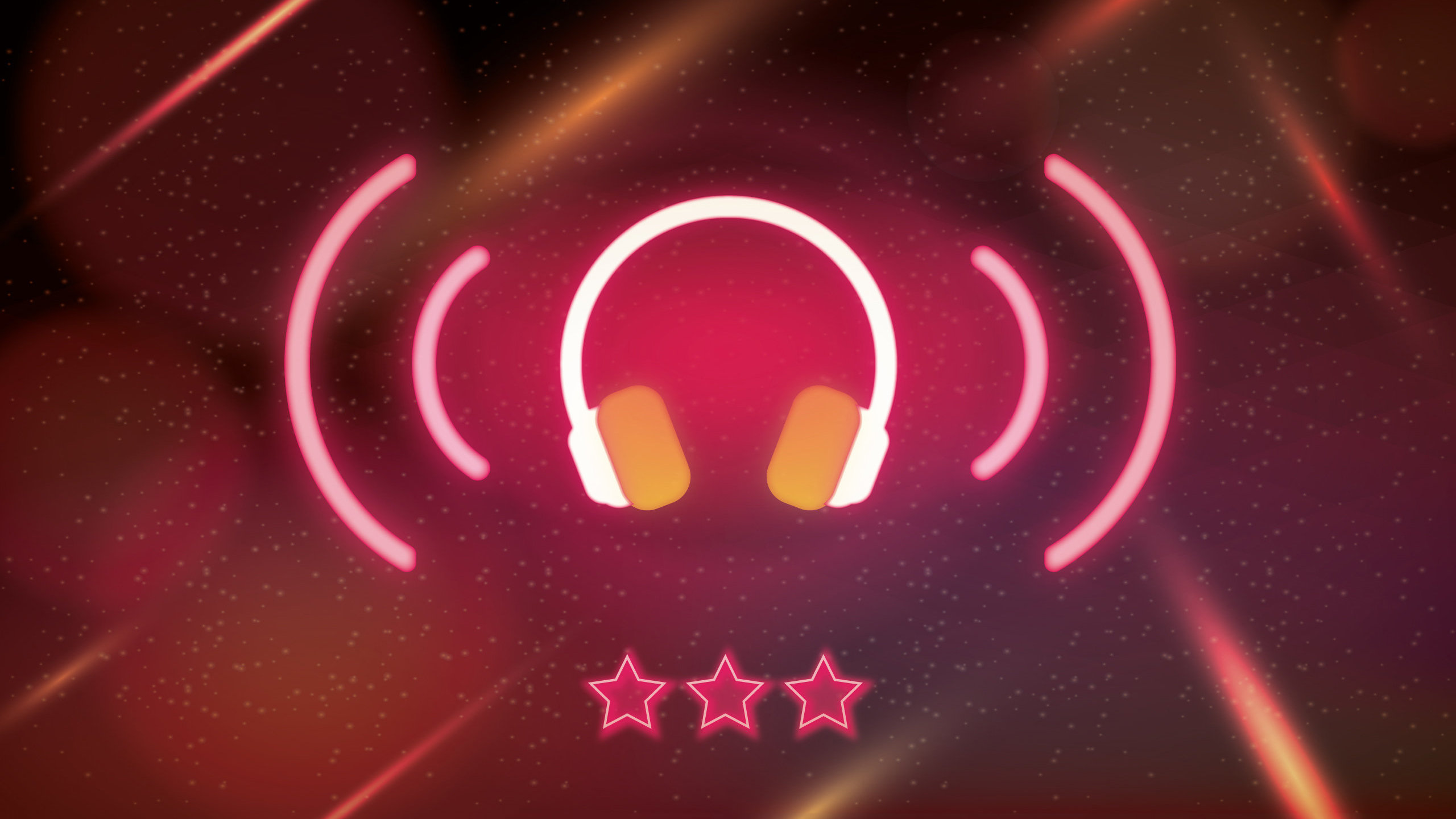 Neon Headphones Wallpaper